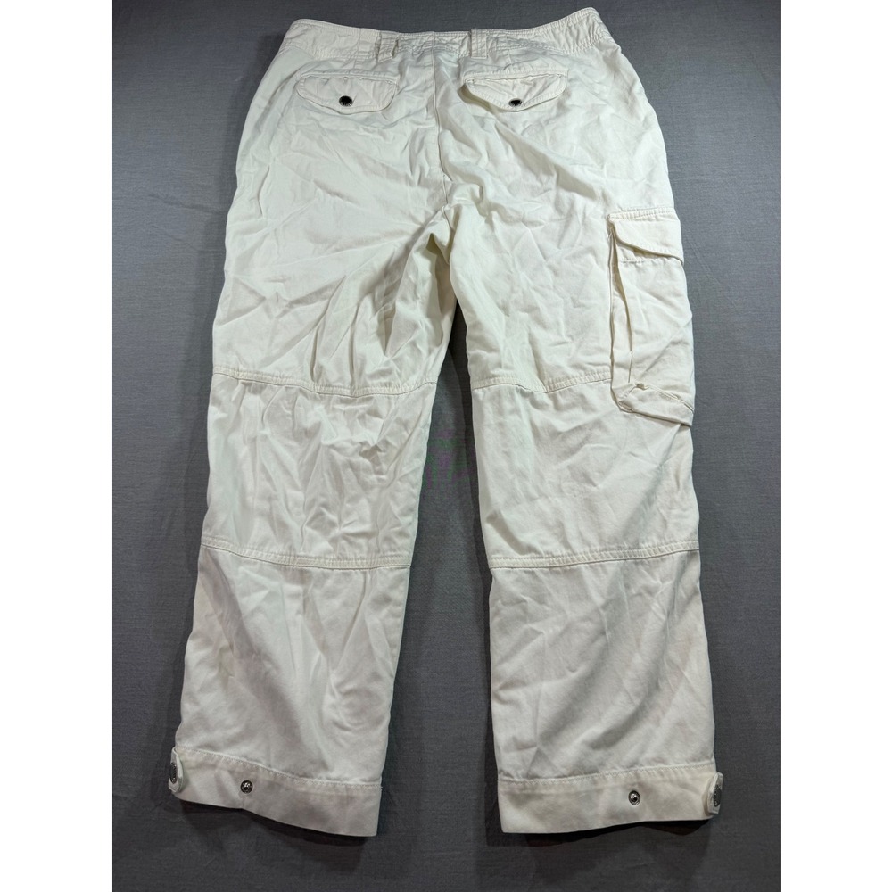 Lauren Ralph Lauren Cargo Pants Womens 14W White Excellent Wide Leg Utility - Picture 8 of 8